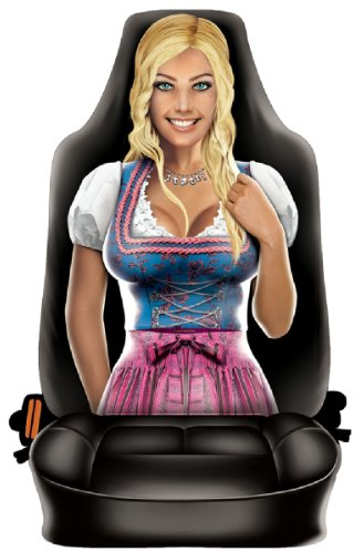 Geile-Fun-T-Shirts Autositzbezug Sexy Frau in Tracht Beifahrer Schonbezug Auto Sitzbezug geil Bedruckt und für Seitenairbag geeignet