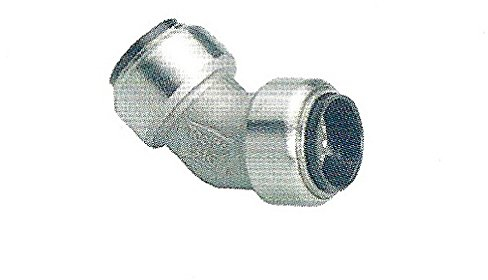 Edelstahl Steckfitting Tectite Bogen 45° 28 mm Innen/Innen lösbar, TS041
