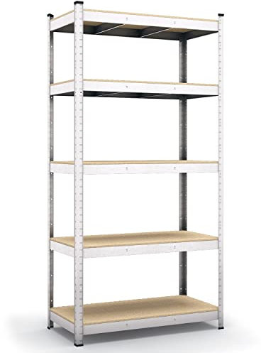Panorama24 Schwerlastregal 200x90x60 cm, 5 Böden, 175 kg Tragkraft, Industriell, Stecksystem, Kellerregal, Werkstattregal