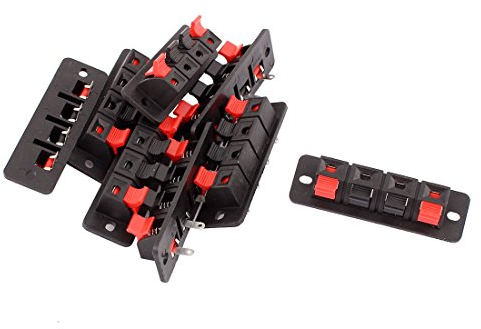 sourcing map 8Stk. 4 Klemme 4 Position Push in Audio Stereo Lautsprecher Steckdosenleiste