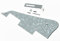 KAISH White Pearl LP Gitarren-Pickguard mit Chrom-Halterung für Epiphone Les Paul