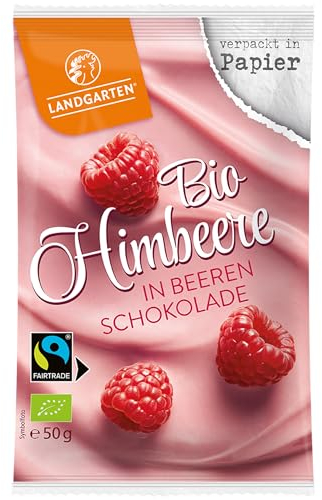 Landgarten | Bio Himbeere in Beeren-Schokolade | 1er Pack (50 g)
