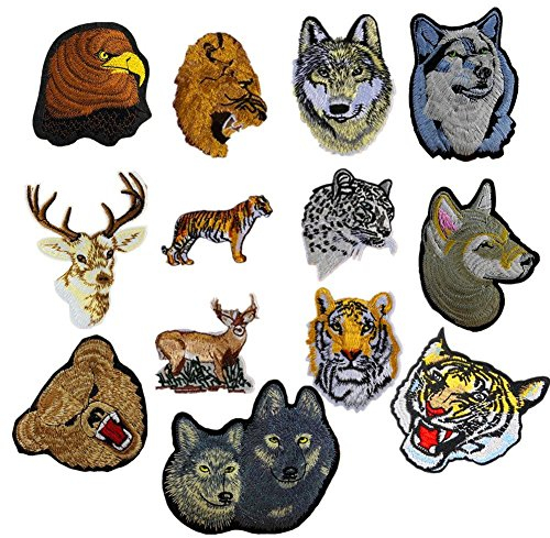 Ximkee Animal Collection Lion Tiger Leopard Wolf Deer Multi Sew on Iron on Patch