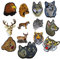 Ximkee Animal Collection Lion Tiger Leopard Wolf Deer Multi Sew on Iron on Patch