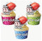 AK Giftshop PRECUT Boxing Glove - 33rd Birthday - Edible Cupcake Toppers/Cake Decorations (Pack of 12)