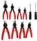 11pcs Circlip Plier Snap Ring Plier Tool Kit Universal Mechanics Internal & External Circlip Plier Set Heat Treated Steel Construction Circular Snap Ring Pliers with Storage Case
