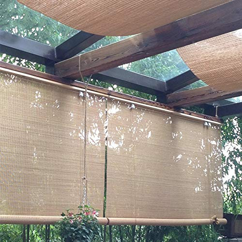 Bambusrollo Premium Rollläden/Jalousien Vorhang - Patio Im Freien Pavillon Pergola Carport Rollo, 60 cm / 80 cm / 100 cm / 120 cm / 140 cm Breite (Size : W 60×H 130cm)
