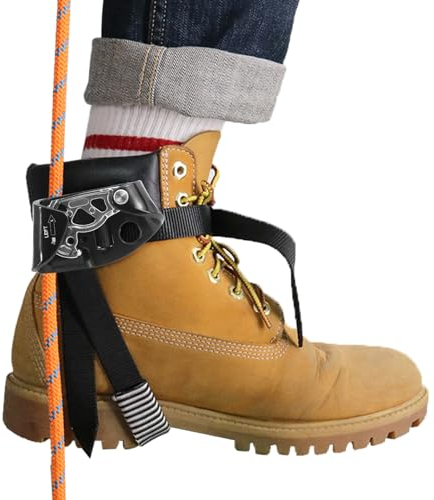 NewDoar Linker Fuß Ascender Riser Klettern Baum Baumpfleger Bergsteigen Abseilen Quick Step Ausrüstung Klettergerät für 8~13 mm Seil-Schwarz