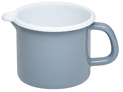 Generisch Riess Pot à bec en émail Gris pur 0,5 l Diamètre 9 cm