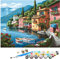 Peinture par Numéros pour Adulte, Kit de Peinture à l'huile sur Toile Bricolage pour Enfant avec pinceaux Peinture de Dessin de Pigment Acrylique 16x20 Pouces (Sea View)