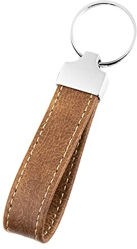 Tidero Schlüsselanhänger Leder | Geschenk Weihnachten Jahrestag Geburtstag Männer Frauen | 100% Handmade in Germany - Braun
