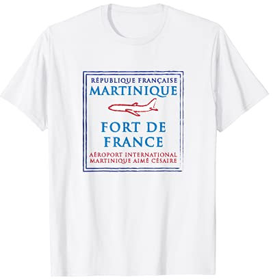 Martinique Reisepass Stempel Urlaubsreise T-Shirt