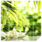 GRAZDesign Fliesenaufkleber Bad, Wandfliesen selbstklebend Wellness Steine Grün - 20x25cm / Wasserblume