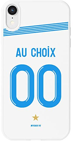 MYCASEFC Coque Football Personnalisable Om Marseille Samsung Galaxy A40 en Silicone. Housse de Foot pour Smartphone personnalisée et fabriquée en France en TPU