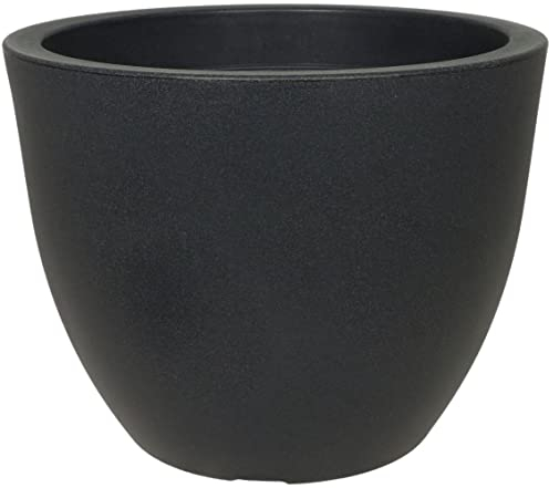 MePla Siena Pot de fleurs rond résistant aux intempéries Anthracite Ø 60 cm