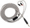 Linsoul Tripowin Zonie HiFi In-Ear Monitor Cable Aggiornamento, con Microfono Omni, Cavo SPC 16-Core Argento, Type-C/3.5mm, 1.25m SPC Cavo Senza Grovigli per Audiofili (3.5mm, 2PIN)