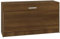 vidaXL Banco Zapatero Madera contrachapada marrón Roble 80x24x45 cm