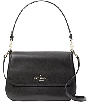 Kate Spade New York Staci Schultertasche aus Saffiano-Leder, Schwarz