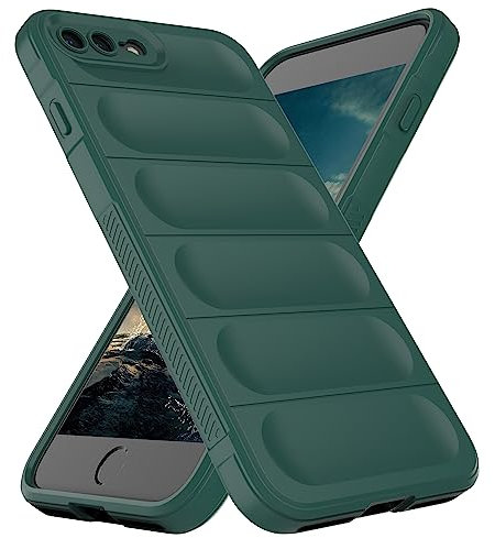 YmhxcY for iPhone Plus Case - Soft Silicone Shockproof Full-Body Protective Case, Smooth Touch - Dark Green