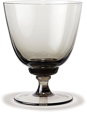 Holmegaard - Flow Wasserglas mit Fuß 35 cl, smoke