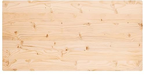 Tidyard Tischplatte Massivholzplatte Holzplatte Ersatztischplatte Holz Platte für Esstisch Couchtisch Massivholz Kiefer Rechteckig 110x55x2,5 cm