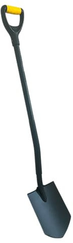 Spitzspaten Gärtnerspaten mit Spitze Spaten mit Metallstiel und Gummi D-Griff 123cm M382