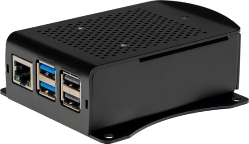 Joy-it RB-AlucaseP5-06B SBC-Gehäuse Passend für (Entwicklungskits): Raspberry Pi mit Befestigungslaschen Schwarz
