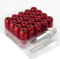 XRMXF 20 Stück Kegel 60° 45mm Schmal Sechskantschlüssel Stahl Lug Nuts M12 x 1,5 Radmuttern (Rot)