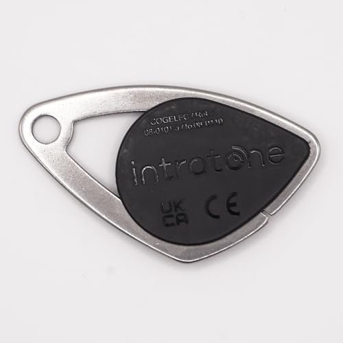Badge de Proximité Intratone - Couleurs aux choix - Sécurisé RFID | Contrôlé pour Copropriétés et Immeubles | Programmation par Syndic ou Installateur Agréé + 1 Porte-clés DOMOBIP (Noir - Lot de 1)
