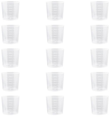 Vanyibro 30ml Plastic Liquid Measuring Cups,Transparent Clear Graduated Kitchen Cooking Tool