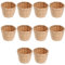 DOITOOL Cestini Vimini Piccoli：Set Da 10 Cestini Intrecciati in Stile Rustico Per Piante Grasse, Fiori Artificiali E Decorazioni, Portaoggetti in Materiale Sintetico, Per Casa E Uffici