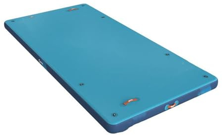 Gueploer Piattaforma Portuale Galleggiante Gonfiabile Antiscivolo Isole Portuali Extra Large Viene Fornita con Maniglia per Spiaggia, Lago, Piscina, Oceano,183 * 366cm,Blue