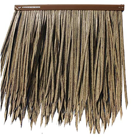 Palmwedel PE Simulation Stroh Fliese künstliche dekorative Stroh Holzhaus gefälschte Gras Kunststoff Haar Gras Simulation Dach Gras 0.5X0.5m (1.64X1.64ft)# Größe: 2 Stück ( Color : Color3 , Size : 2pc