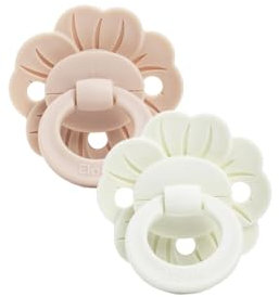 Elodie Details Binky Bloom Duo- Powder Pink/Vanilla White