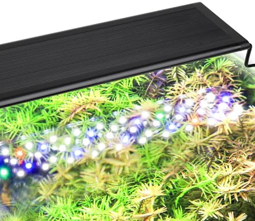 hygger Aquarium LED Beleuchtung,24W Vollspektrum Aquarium Beleuchtung,24/7 Aquarium Lampe Fish Tank Light mit 9 Mehreren Farben und 10 Einstellbare Helligkeit für 60-72cm Süßwasser Tanks