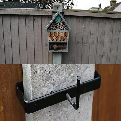 Fence Post Panel Clip Clamp, Concrete Fence Panel Security Brackets Metal For 4X4 Inch Concrete Or Wooden Posts