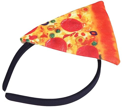 Healvian Halloween Haarreif Pizza KostüM für Karneval Halloween Mottoparty Halloween-Cosplay-Kostüm Stirnband FüR Erwachsene