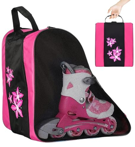 ETUCYNG Transporttasche für Schlittschuhe, Tasche für Rollschuhe – Tragetasche für Eiskunstlauf, mit Griff, Aufbewahrungstasche für Kleidung und Wasserflaschen