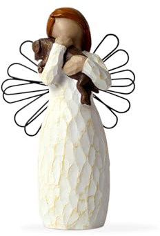Tuzsocr Engel Hund Figur - Erinnerung Geschenke für Frauen, Freundschafts-Gedenkstätten, Hand-Painted, Geschenk für Hundeliebhaber, Trost Geschenke (Stil 1)