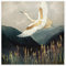 Posterlounge Eleganter Flug eines Kranichs Poster von SpaceFrog Designs 70 x 70 cm Wandbilder Wanddeko