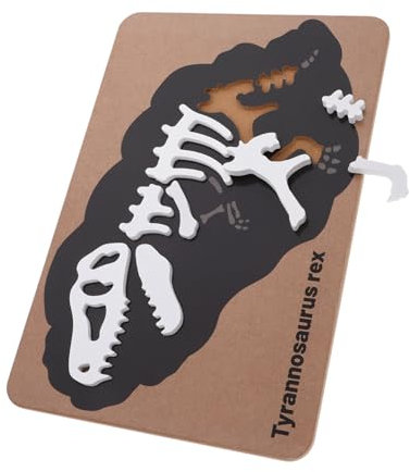JOINPAYA Dinosaurier-fossilien-Puzzle Dinosaurier-rätsel Für Vorschulkinder Skelett-Puzzle Dino-Puzzle Edelstein-ausgrabungsset Puzzle Mit Unregelmäßiger Form Dinosaurierfiguren Ahorn