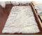 champracer Teppich plüschteppiche Waschbar Fellteppich Weiß Langflor Wohnzimmerteppich Flauschig Kunstfell Hochflor-Teppich Dekofell für Schlafzimmer,Kinderzimmer (Weiß-graue Spitze,60 * 90 cm)