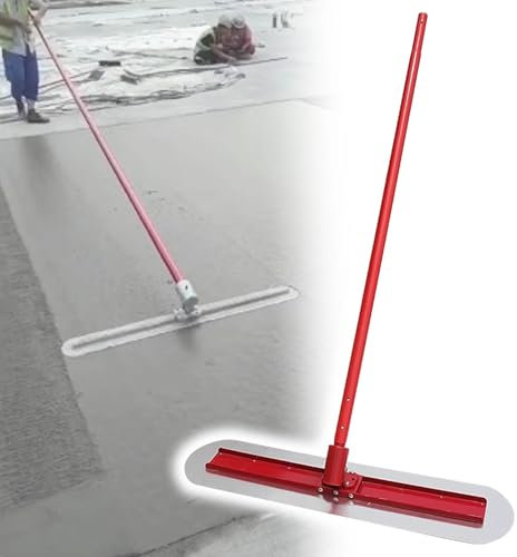XSDAJSD Betonkelle, Betonglätter-Set – Betonglätter-Werkzeug mit 3 kombinierbaren Griffen für die Betonbearbeitung – Rundes Ende, Verstellbarer Winkel, Betonglätter (Kelle 90 x 20 cm + Griffe)