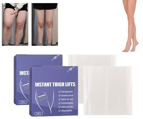 Instant Thigh Lifting Tape, Cellulite Patches Schweißfest, Transparente Körperband Zur Straffung & Stützung, Unsichtbare Haut Oberschenkel Lift Tape, Für Beine, Arme, Bauch (12x12cm, 20PCS)