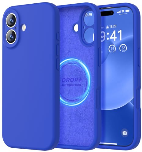 LOVE 3000 Designed for iPhone 17 Case, Premium Silicone [Compatible with Magsafe][Soft Anti-Scratch Microfiber Lining] Shockproof Protective Phone Case for Lanyard 6.3, Klein Blue