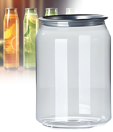 Gavscient 200-Pack Leakproof Disposable Plastic Can Sealer Cups with Aluminum Lids, PET Beverage Bottles for Boba, Smoothie, Compatible with Can Sealing Machine 330ml