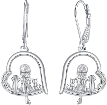 J.MUEN Ohrringe für Damen 925 Sterling Silber Tier Anhänger Ohrringe mit GeschenkboxFür Frauen mit Schmuck Geschenk Verpackung