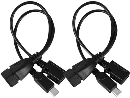 Toddmomy 2 pièces Adaptateur Micro USB vers OTG Câble USB Alimentation Multifonction pour Téléphone et Tablette Compatible Clé TV et Console Rétro Plug and Play Noir