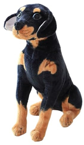 Xiyocadt Realistischer Hund, Stofftier, Spielzeug, Bezaubernd, PlüSchhund Stehend Stofftier Lebensecht PlüSchtier Spielzeug FüR Kinder Jungen MäDchen (60cm,Rottweiler)