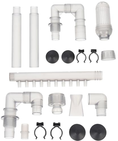 GARVALON Aquarium Ansaug und Auslassrohr Abs Wasserauslass mit Glattem Biegedesign Kompatibel für 12mm Rohre Außenfilter Zubehör für Fischbecken